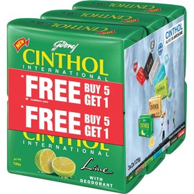 تصویر صابون سینتول ۱۲۵گرم رایحه لیمو باکس 4 عددی – Cinthol Lemon soap 