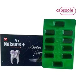 تصویر آدامس زغالی حاوی کربن فعال ناتسور پلاس 10 عدد Notsore plus Carbon Chewing Gum - Sugar & Aspartame Free10Pcs