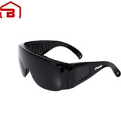 تصویر عینک ایمنی بغل کرکره ای آروا مشکی مدل 8140 