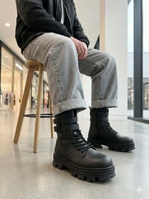 تصویر بوت مردانه دوسگک مشکی 