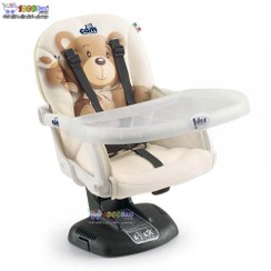 تصویر صندلی غذا خوری کودک برند کم با پایه جدید طرح خرس Cam 