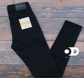 تصویر شلوار جین مشکی اسلیم فیت مردانه Men's black jeans