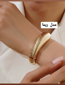 تصویر دستبند النگویی مدل قفل باز Open-lock-bangle-bracelet