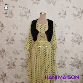 تصویر ست لباس کوردی سورانی و جلیقه پولک دوزی هانی مزون 