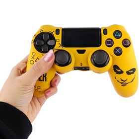 تصویر روکش دسته بازی PS4 طرح Joker زمینه زرد PS4 CONTROLLER COVER