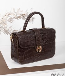تصویر کیف تک بند دوشی تمام چرم زنانه کد 1827 