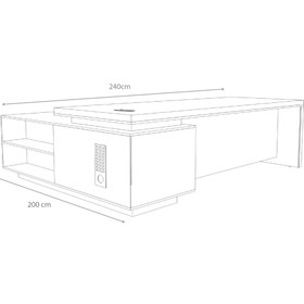 تصویر میز مدیریت مدل سناتور - طول ۲ Senator management desk