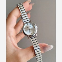 تصویر ساعت مچی زنانه کوشی شیشه الماسی بند استیل ریلی+باتری اضافی 