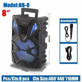 تصویر اسپیکر بلوتوثی قابل حمل مدل NB-9 ا Portable bluetooth speaker model NB-9 Portable bluetooth speaker model NB-9