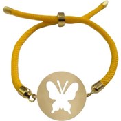 تصویر دستبند طلا زنانه شمیم گلد گالری طرح پروانه کد D30-20 