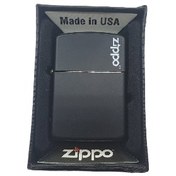 تصویر فندک زیپو بنزینی مشکی مات بدنه فلزی اورجینال Zippo Black Matte Engravable Lighter