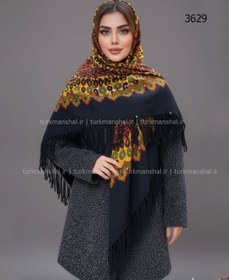 تصویر روسری ترکمنی پشمی اصیل 