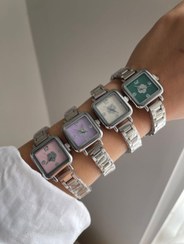 تصویر ساعت مچی زنانه مدل چهارپر R0YDA استیل - مشکی / سفید / سبز وابی ROYDA