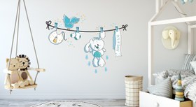 تصویر استیکر دیواری ژیوار طرح Cute Blue Bunny ا Zhivar Cute Blue Bunny Wall Sticker Zhivar Cute Blue Bunny Wall Sticker