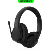 تصویر Belkin SoundForm هدست بی‌سیم روی گوش، هدفون برای کار، بازی، بازی، و مسافرت با میکروفون بوم داخلی - سازگار با iPhone، iPad، Galaxy و موارد دیگر - مشکی Belkin SoundForm Adapt Wireless Over-Ear Headset, Headphones for Work, Play, Gaming, &amp; Travel with Built-In Boom Microphone - Compatible with iPhone, iPad, Galaxy, and More - Black