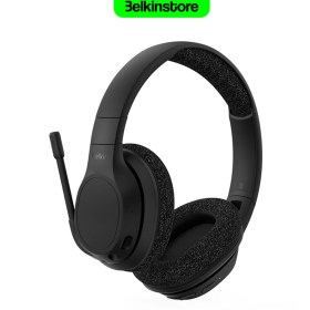 تصویر Belkin SoundForm هدست بی‌سیم روی گوش، هدفون برای کار، بازی، بازی، و مسافرت با میکروفون بوم داخلی - سازگار با iPhone، iPad، Galaxy و موارد دیگر - مشکی Belkin SoundForm Adapt Wireless Over-Ear Headset, Headphones for Work, Play, Gaming, &amp; Travel with Built-In Boom Microphone - Compatible with iPhone, iPad, Galaxy, and More - Black