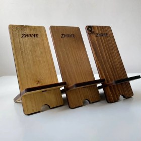 تصویر هولدر موبایل چوبی ژیوار کد ZH-1011 Wooden mobile holder code ZH-1011