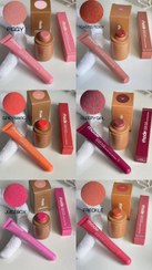 تصویر پک لیپ گلاس براق و رژگونه کرمی مخملی رود Rhode - JUICEBOX 