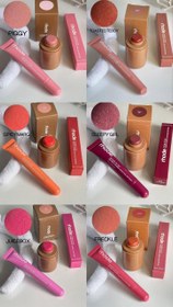 تصویر پک لیپ گلاس براق و رژگونه کرمی مخملی رود Rhode - SPICYMARG 