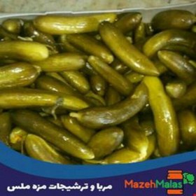 تصویر خیارشور دبه ای نول همدان و بسیار خوشمزه و ترد این سایز خیارشور مناسب خرد کردن می باشد و سایز ریزتر آن ویژه است 