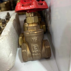 تصویر شیر فلکه کشویی برنجی 1/2 