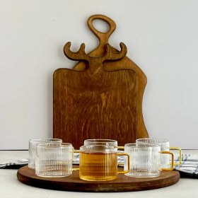 تصویر شات پیرکس دسته طلایی 