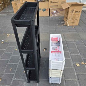 تصویر استند ترولی چرخ دار ۴ طبقه و ۳ طبقه 