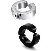 تصویر پیرسینگ گوش فیک استیل حلقه ای 