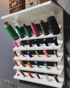 تصویر استند نخ خیاطی آقای نجار رنگ قهوه‌ای 