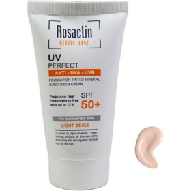 تصویر کرم ضد آفتاب رزاکلین رنگی پوست نرمال و خشک SPF50 Rosaclin perfect tinted normal to dry skin SPF50cream 40ml