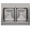 تصویر سینک ظرفشویی بیمکث مدل 935 روکار دو لگن استیل 