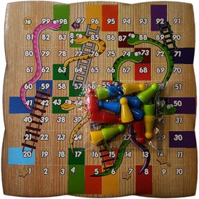 تصویر منچ و ماروپله چوبی ۴ نفره 