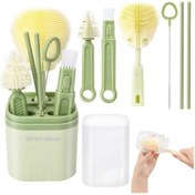 تصویر استند و برس شیشه شور سیلیکونی ۷ تکه 