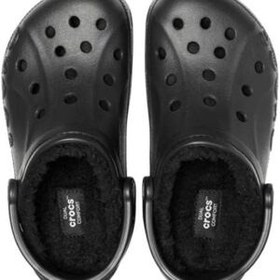 تصویر کراکس بایا پشمی مشکی wool baya crocs-BLACK