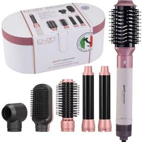 تصویر سشوار 6 کاره انزو طرح دایسون رنگ سفید/رزگلد 