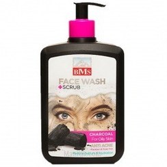 تصویر ژل شستشو صورت بی ام اس مدل زغال اکتیو حجم 500 میل 