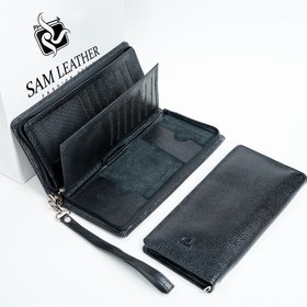 تصویر کیف دسته چکی چرم طبیعی 