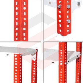 تصویر نبشی قفسه انباری قرمز رنگ 