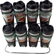 تصویر ست جا ادویه 8 پارچه کاپریس مدل فلورا کد WGB8 