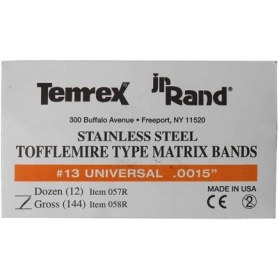 تصویر نوار ماتریکس تمرکس Temrex Sectional Matrix Temrex T Mattrix Band Strips