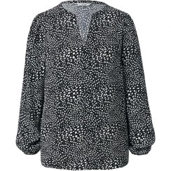 تصویر بلوز مشکی خال خالی زنانه چیبو 