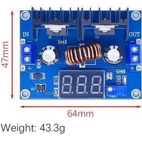 تصویر ماژول کاهنده ولتاژ ۸ آمپر ۲۰۰ وات با نمایشگر ولتاژ 