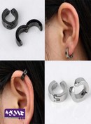 تصویر پیرسینگ فیک حلقه استیل ساده 