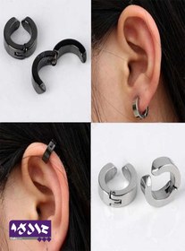 تصویر پیرسینگ فیک حلقه استیل ساده 