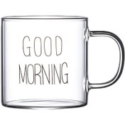 تصویر شات قهوه خوری پیرکس طرح GOOD MORNING کد m226 Pyrex coffee shot GOOD MORNING design