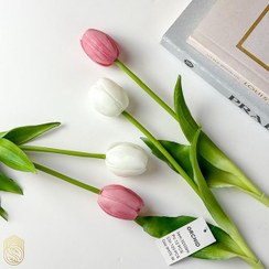 تصویر گل مصنوعی لاله تک شاخه مدل SH581 