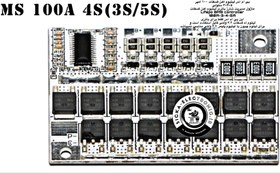 تصویر برد bms برای باتری lfp / برد مدیریت شارژ و محافظ شارژ-دشارژ باتری لیتیوم آهن فسفات ۱۰۰ آمپر همراه با بالانسر eco(3.2 ولت)/100A LFP bms /Lifepo bms 100A/توجه: فقط مناسب باتری لیتیوم آهن فسفات ۳.۲ ولتی و برای لیتیوم یون و لیتیوم پلیمر مناسب نمیباشد/پارساژ دزاین Lifepo4 bms 100a (3.2v) 3-4-5cell