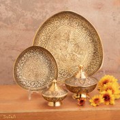 تصویر ست پذیرایی برنجی طلایی کد 264 