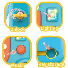 تصویر اسباب بازی گاوصندوق موزیکال طرح جوجه همراه کلید 