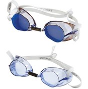 تصویر عینک شنا بزرگسالان یونیسکس سوئدی ۲ عددی آبی برند speedo Unisex Adult Swim Goggles Swedish 2 Packblue